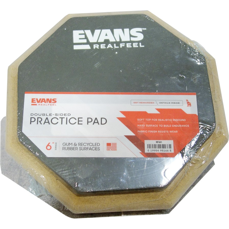 Mặt trống tập cao su Evans Practice pad RF6D RF12D