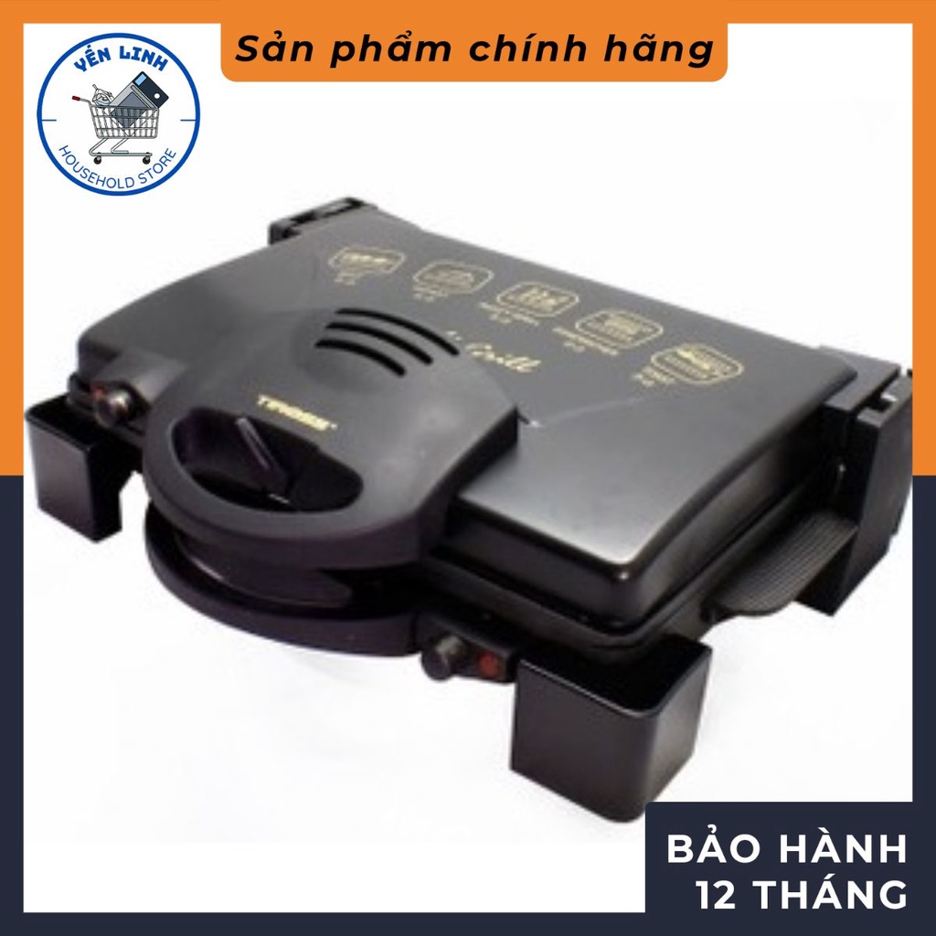 Ép bánh mì, kẹp bánh mì Tiross TS965, 1900W, hàng chính hãng