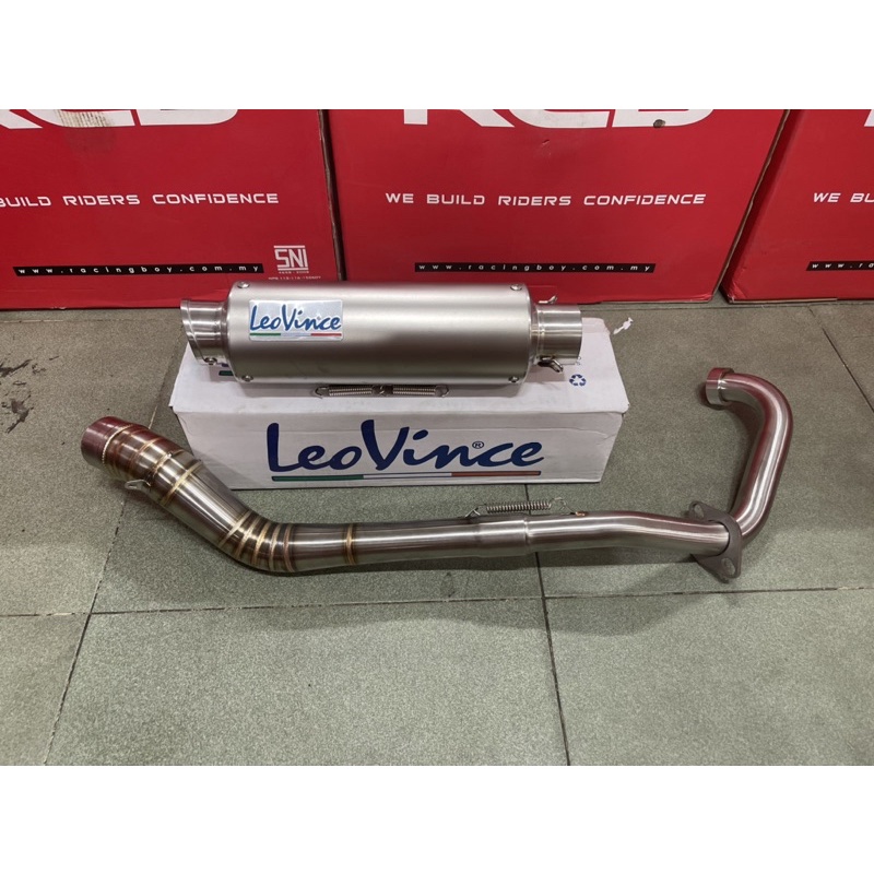 Pô LeoVince Bạc + Cổ Pô Ex150 Inox Nhập 304 &gt;&gt;&gt;&gt;