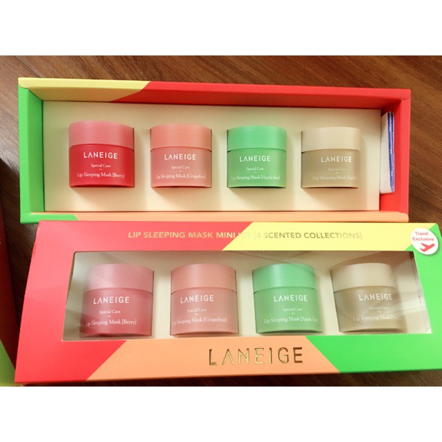 SET MẶT NẠ NGỦ MÔI LANEIGE LIP SLEEPING MASK MINI KIT 8g/lọ