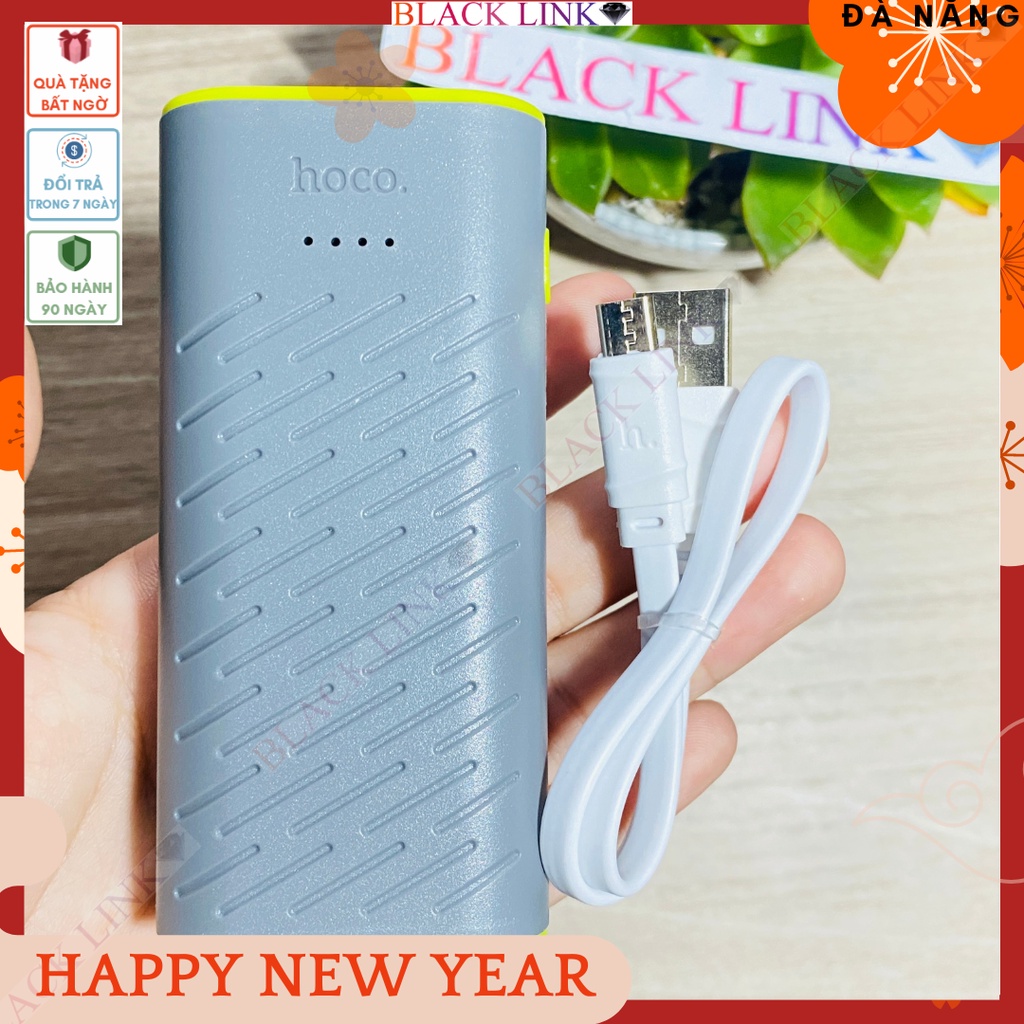 Sạc Dự Phòng Hoco BL 5200mAh Cao Cấp 2 Cổng Ra USB Sạc Nhanh Nhỏ Gọn BLACK LINK
