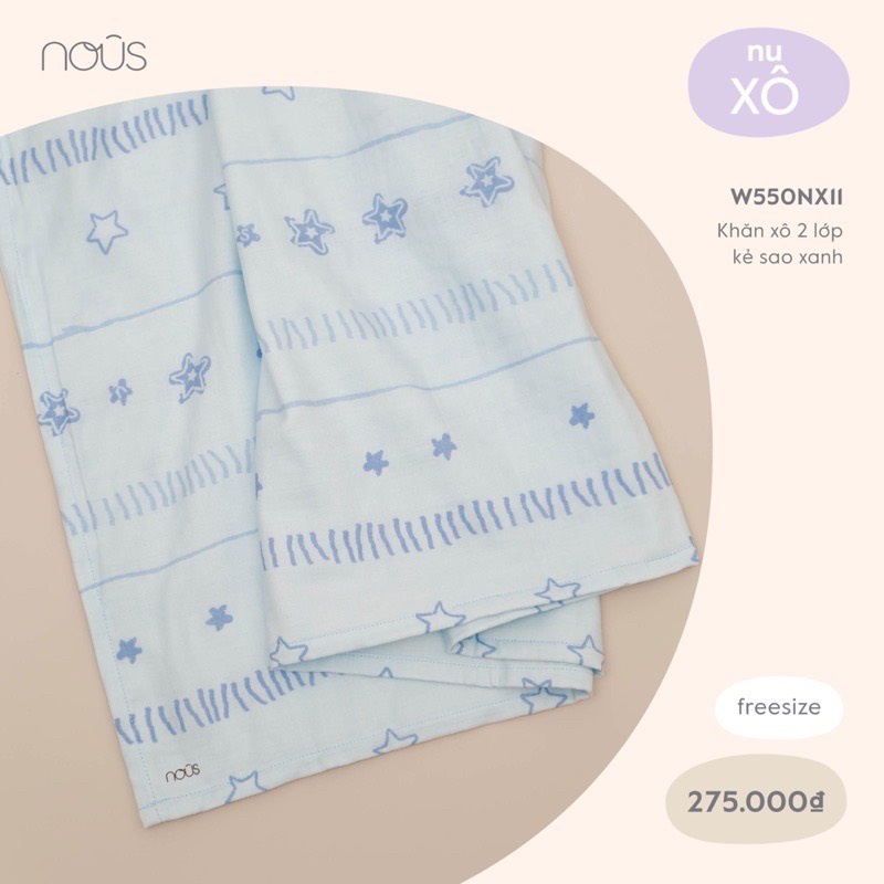 [ NOUS 2022 ] Khăn nous cho bé sơ sinh đến 2 tuổi