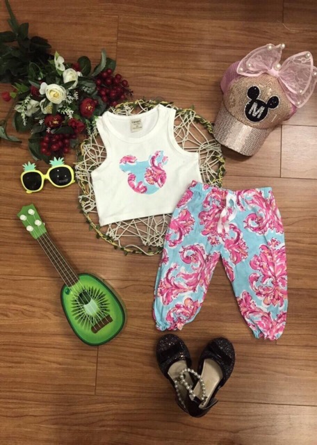 Bộ bé gái thun cotton 4 chiều