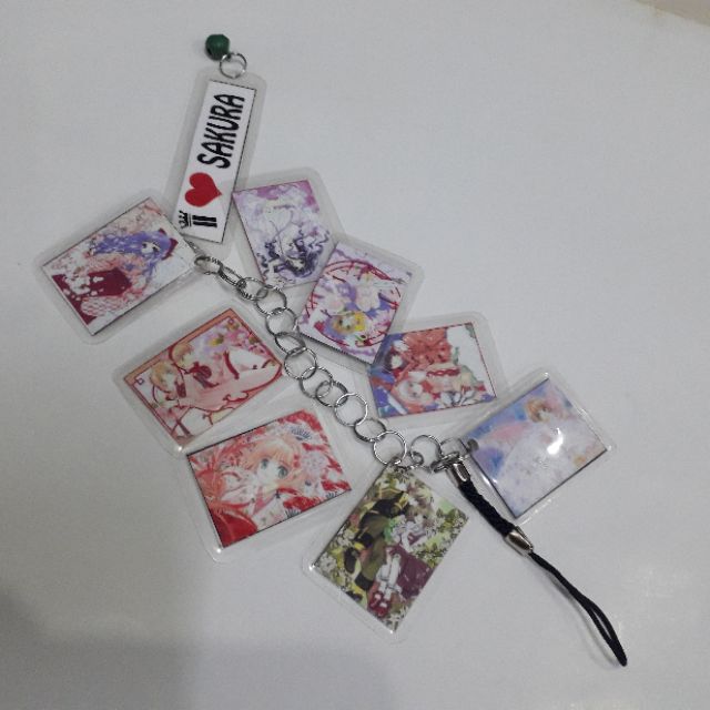 Móc khóa chùm anime sakura, chobits, tsubasa