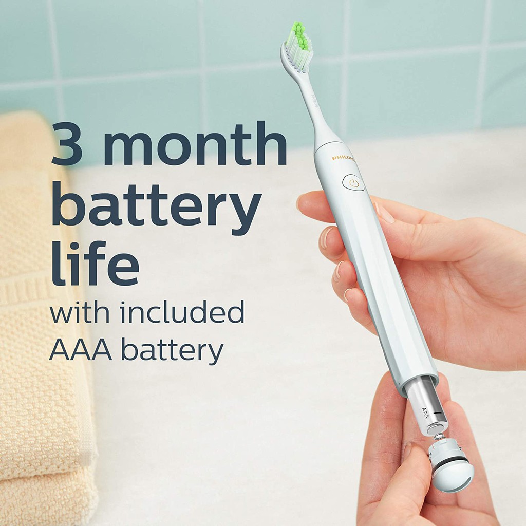 Bàn chải Pin Philips One by Sonicare pin AAA, mẫu mới 2020 [Hàng Mỹ]