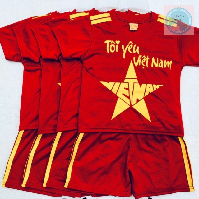 Quần Áo Cho Bé Tôi Yêu Việt Nam _ Đồ Bộ Thể Thao Trẻ Em Chất Vải Tốt Sai 7_19 kg