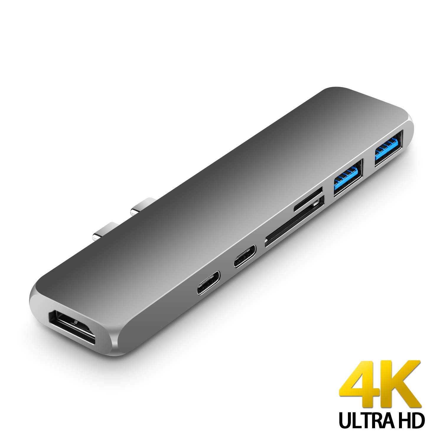 Bộ Chia Usb Type C 7 Trong 1 Cho Macbook Pro Với 4k Hdmi-Compatible Usb C Usb3.0 Sd / Microsd