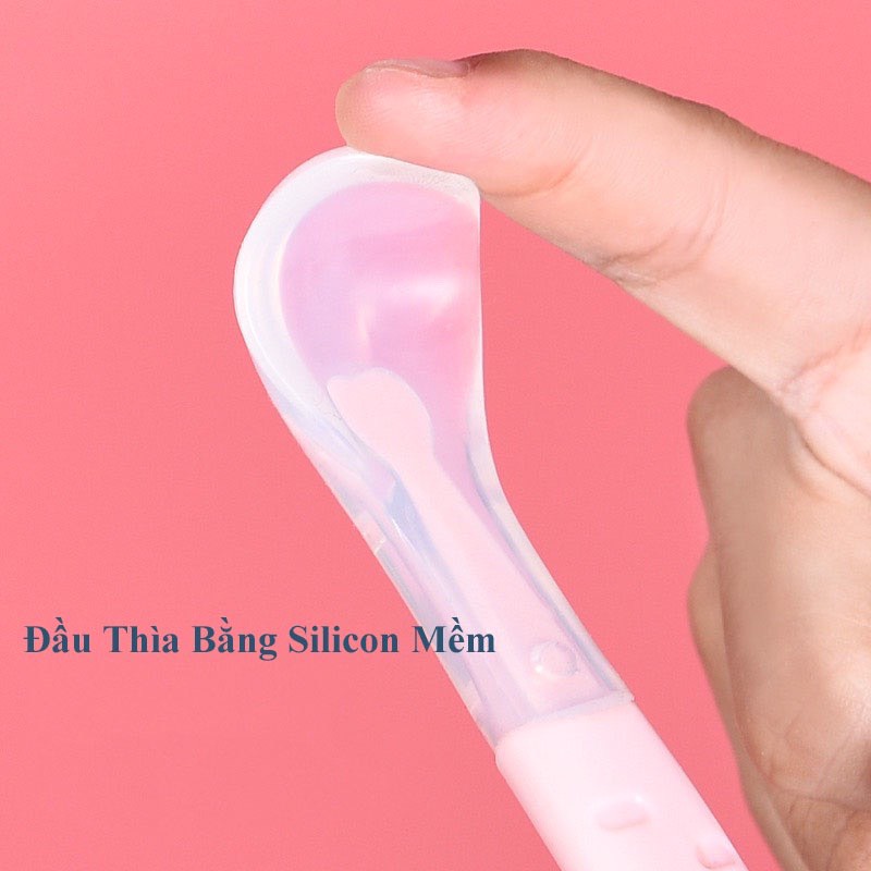 Thìa nạo hoa quả 2 đầu cho bé ăn dặm có hộp đựng