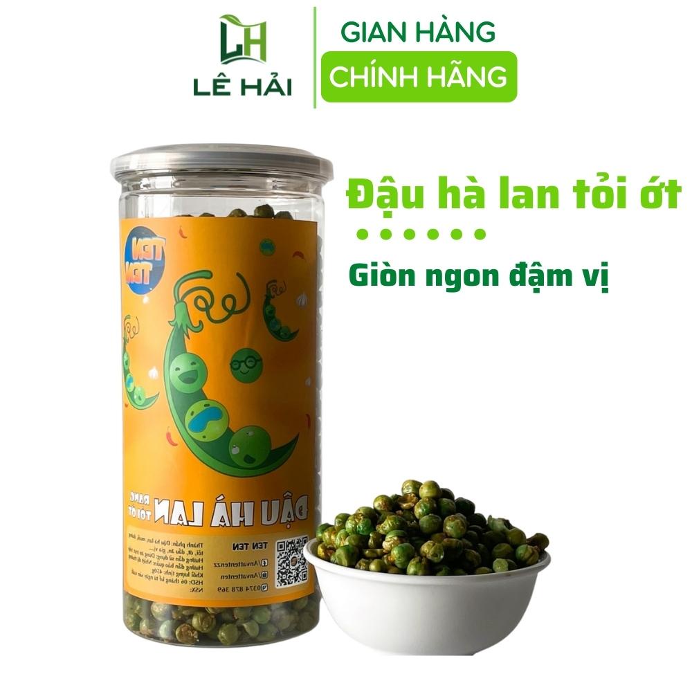 Đậu hà lan rang tỏi ớt Lê Hải 450g đồ ăn vặt Sài Gòn giòn ngon đậm vị