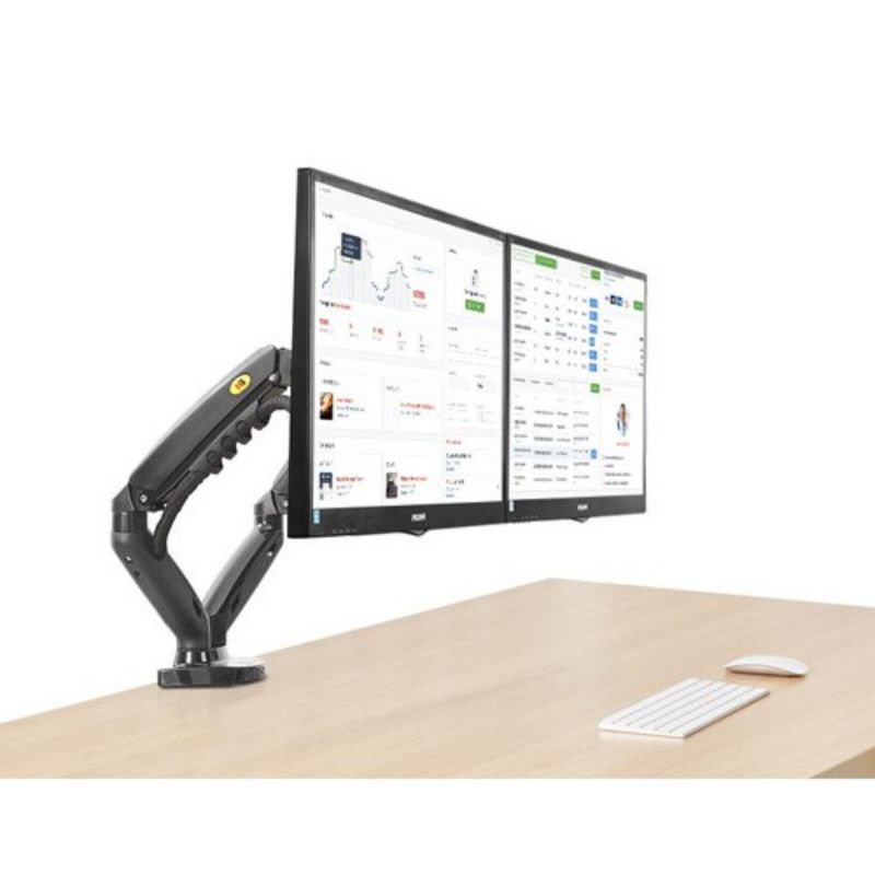 Giá treo hai màn hình NB F160  - Xoay 360 độ - Dual Arm Monitor