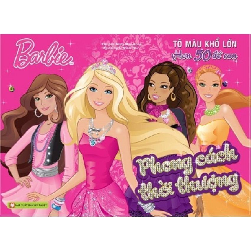 Sách-Sách Tô Màu Barbie Khổ Lớn – Phong Cách Thời Thượng