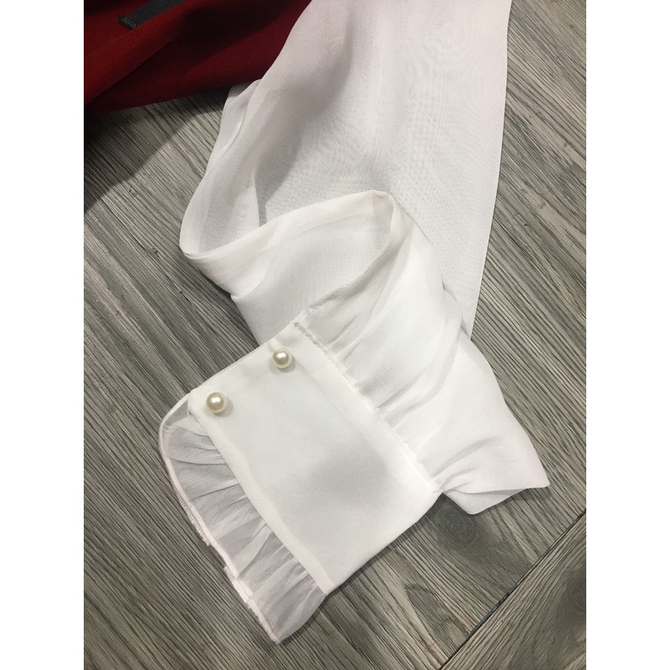 Váy nữ Thiết Kế xòe dài tay nơ cổ Đầm nhung dự tiệc sang chảnh HN clothing v23 | BigBuy360 - bigbuy360.vn