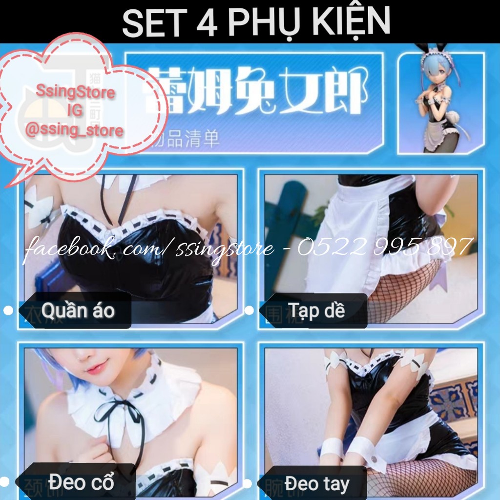 Set COSPLAY REM & RAM "Nữ Bồi Bàn" sexy ( Hàng order ) | BigBuy360 - bigbuy360.vn