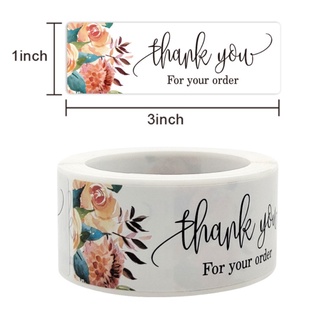 Sticker thank you cuộn 120 tem giấy dán nhãn cảm ơn gói hàng decal trang trí sổ tay handmade STICK041