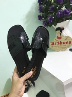 Dép quai H da sần