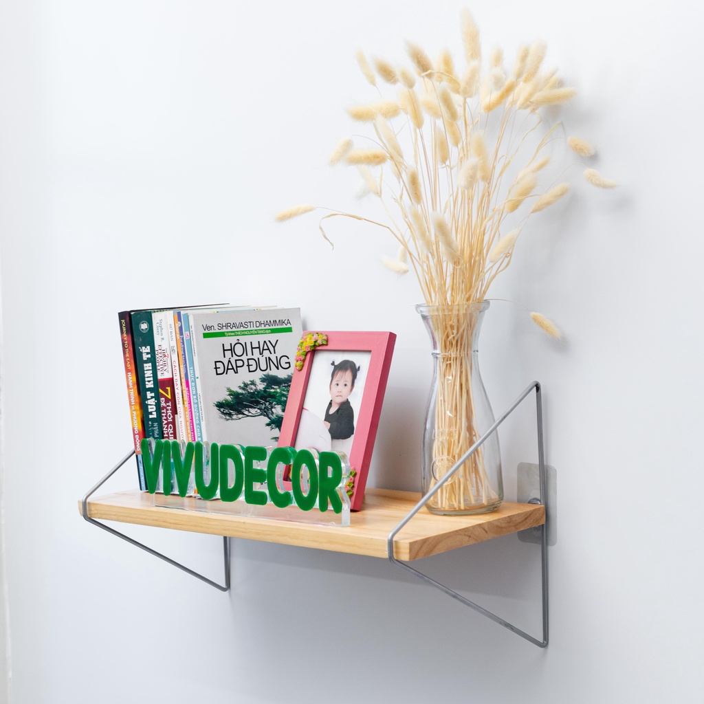 Kệ treo tường VIVUDECOR KT03 100% gỗ thông NewZealand