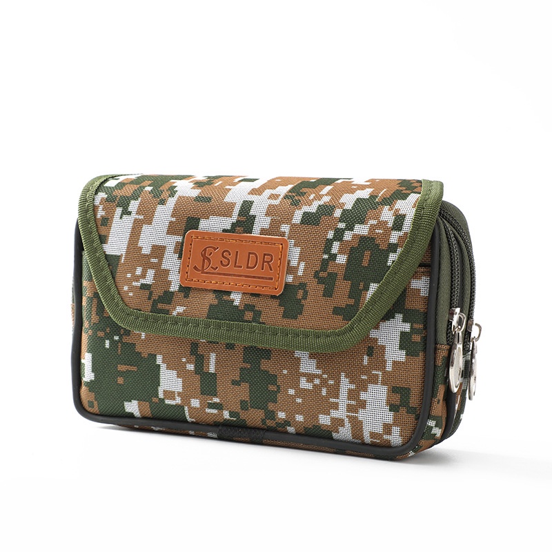 Túi Canvas Ba Lớp Đeo Hông Đựng Điện Thoại Đa Năng Ngang Hông Mới