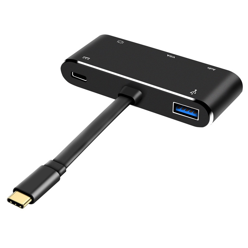 Thiết Bị Chuyển Đổi 5 Trong 1 Usb C Sang HDMI 4k VGA USB3.0 HUB PD 3.5mm Type-C Cho Laptop / Điện Thoại