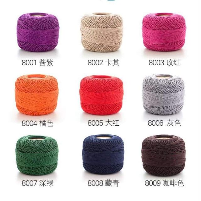 Sợi cotton Ruyi 50gr 0,8mm