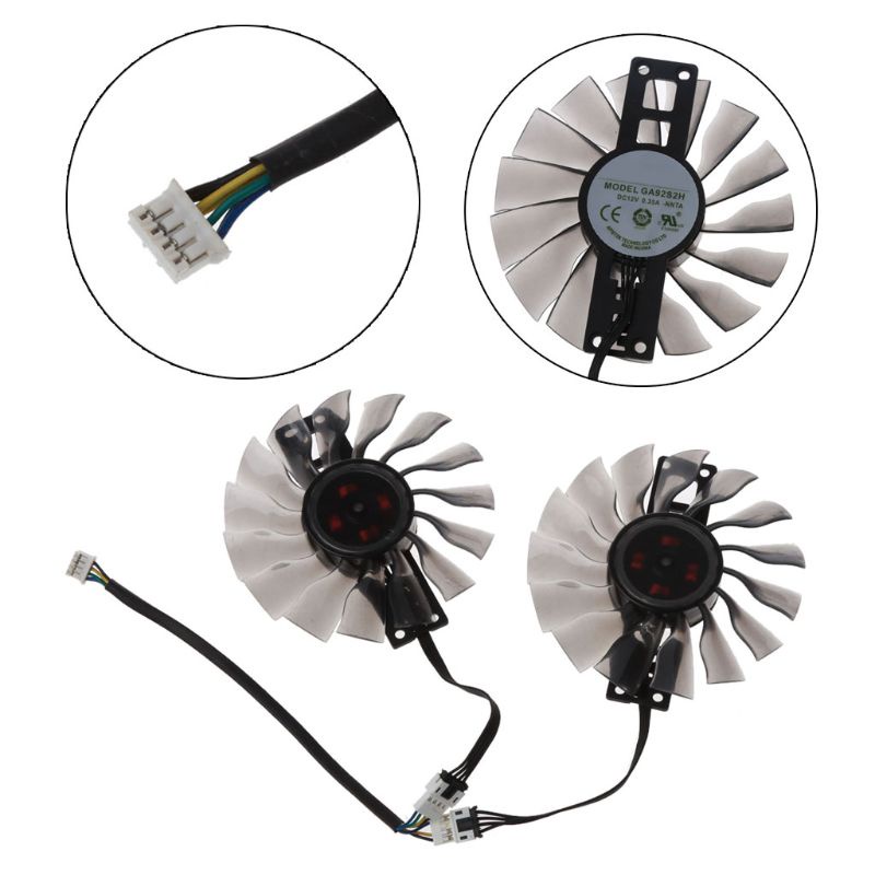 Quạt Tản Nhiệt Card Đồ Họa GPU GA92S2H Cho GTX960 GTX970 GTX1080Ti 1080