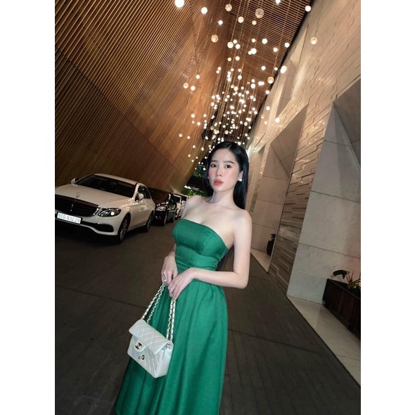 Đầm xoè cúp ngực tùng xếp ly