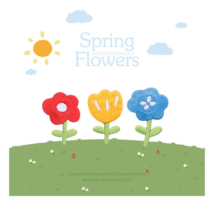 Miếng Dán Trang Trí Túi Xách / Giày Thêu Hoa Nhỏ Tự Dính Thời Trang