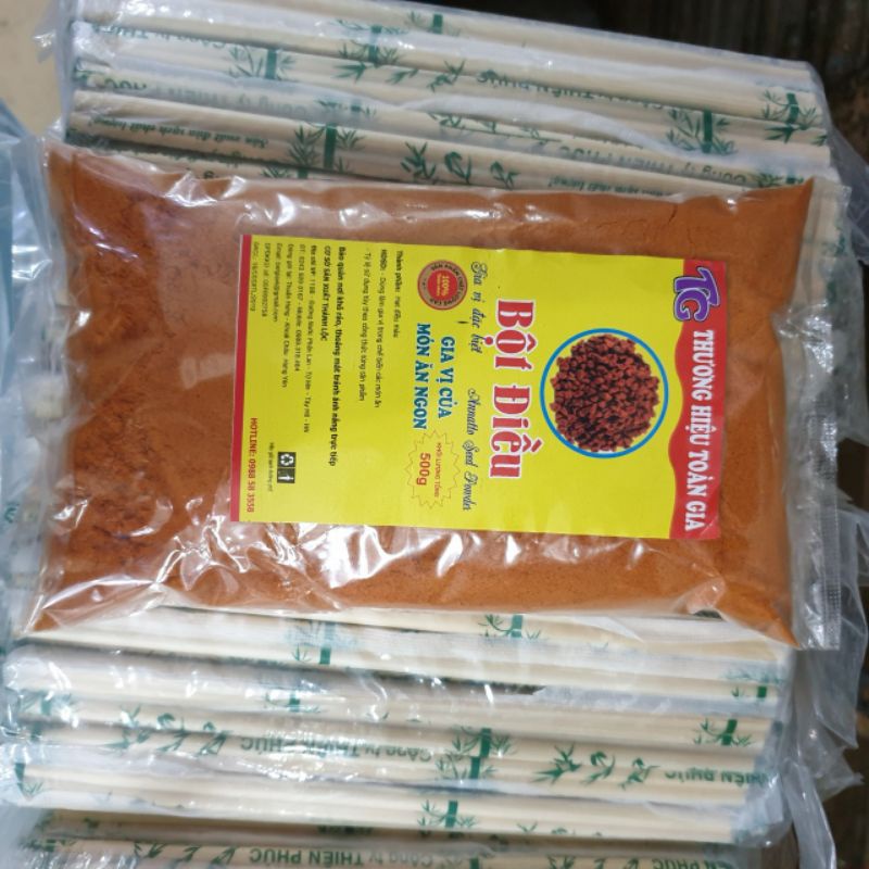 Bột điều gói 500g- gia vị tạo màu sắc đẹp, hấp dẫn cho món ăn