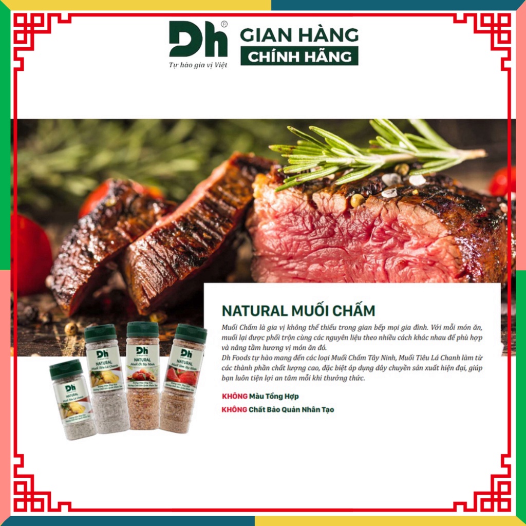 Muối tiêu lá chanh Natural DH Foods phụ gia nấu thức ăn loại 1 thơm và ngon 55/110gr - DHMTN85 ( Đại lý Ngọc Toản)