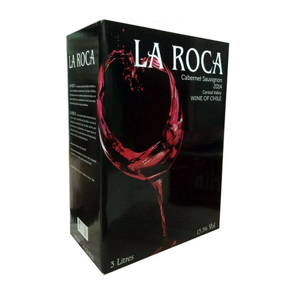 R.ượu vang bịch Chile La Roca đỏ 3 Lít