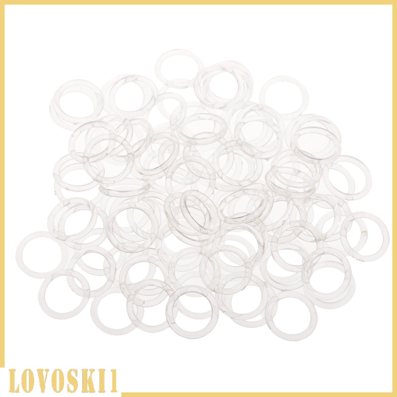 [LOVOSKI1]100 x Nylon Bra Lingerie Strap Clip Slider O Ring Buckle Bikini Fastener 8mm