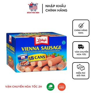 Thùng 18 lon xúc xích vienna libbys mỹ - date 2025