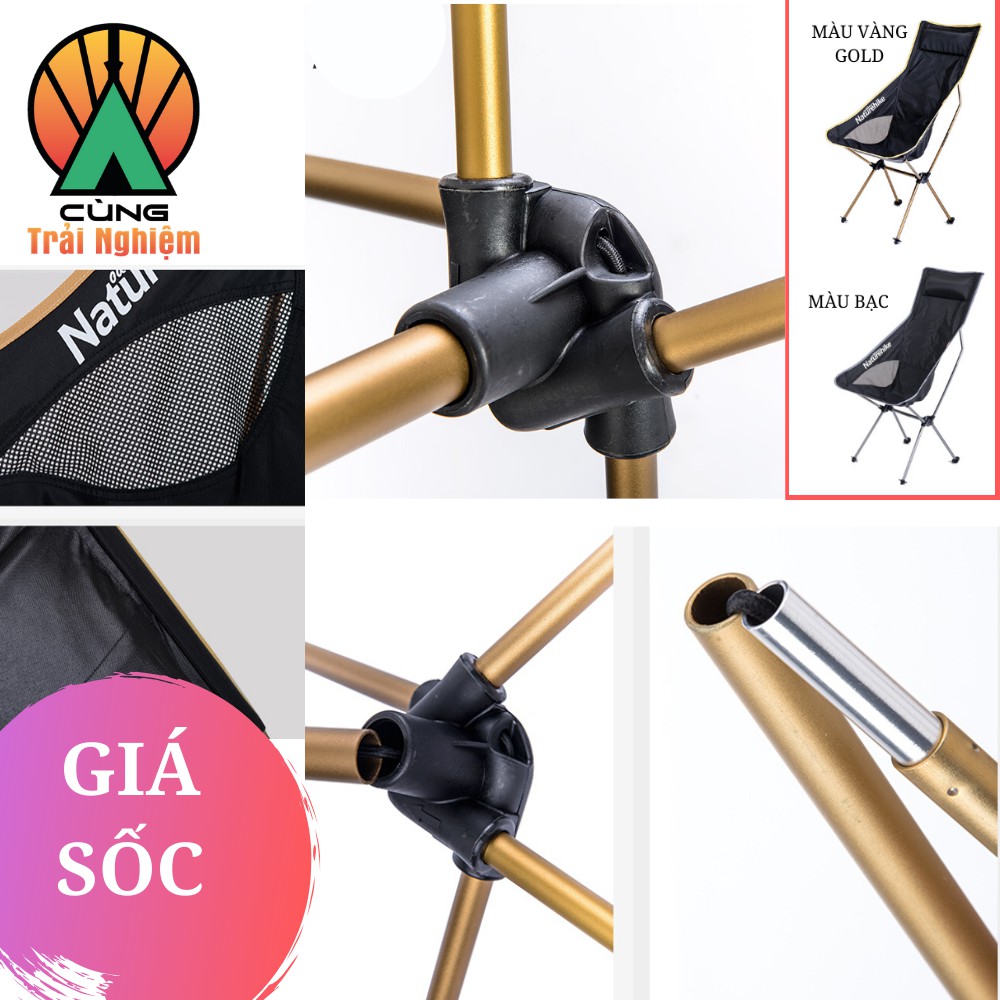 [CHÍNH HÃNG] Ghế Dã Ngoại Câu Cá Du Lịch Picnic Gấp Gọn Cầm tay Siêu Nhẹ NatureHike NH17Y010-L