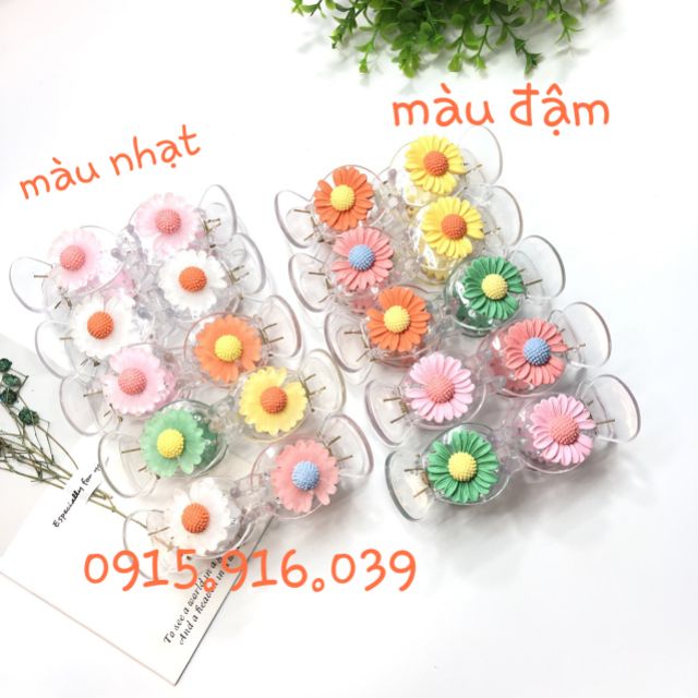 Kẹp 3 răng bầu hình hoa cúc thời trang