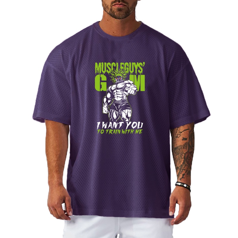 Áo Thun Thể Thao Tay Ngắn Phối Lưới Khô Thoáng Nhanh Thời Trang Cho Nam