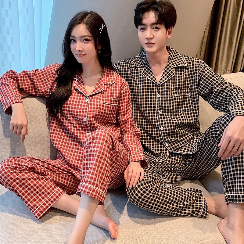 Đồ ngủ mặc couple nam nữ - Bộ pijama chất vải siêu mát dành cho các cặp đôi
