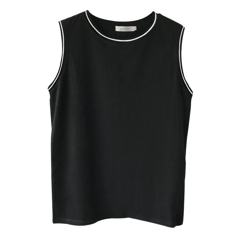 Áo Sát Nách Cổ Tròn Màu Trơn Thiết Kế Dáng Rộng Thoải Mái