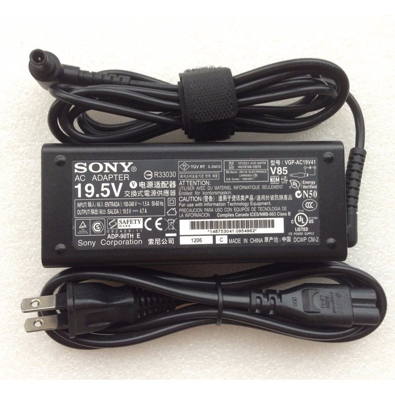 Sạc Laptop Sony Chính Hãng 19.5V - 3.9A 76W &amp; 19.5V – 4.7A 90W (Adapter Sony 19.5V - 3.9A 76W &amp; 19.5V – 4.7A 90W) bh 6T