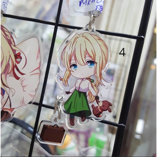 Móc khoá anime mica acrylic Violet Evergarden (6cm)