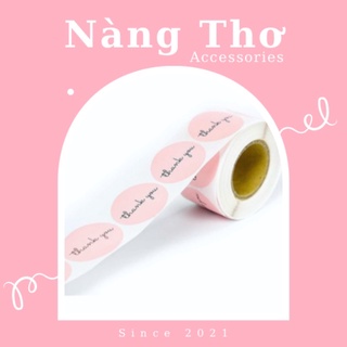 Set 12 miếng sticker Thank You By Nàng Thơ Accessories