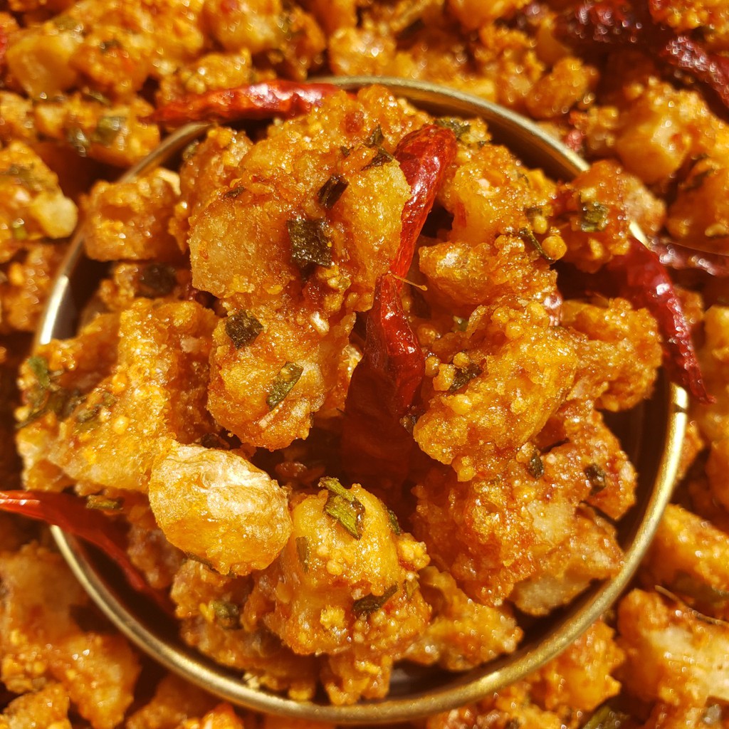 [Mã 77FMCGSALE1 giảm 10% đơn 250K] Tóp Mỡ Liền Da Sốt Mắm Hành Lon 100Gram