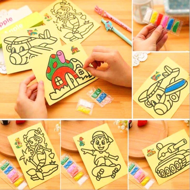 Tranh cát nhiều mẫu kèm cát