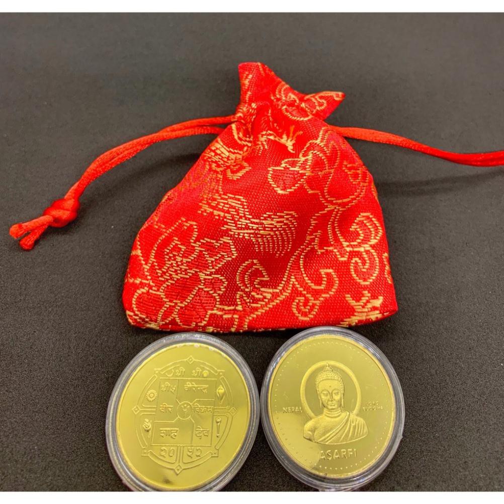 Tiền Xu Hình Phật Thích Ca Nepal Túi May Mắm | BigBuy360 - bigbuy360.vn
