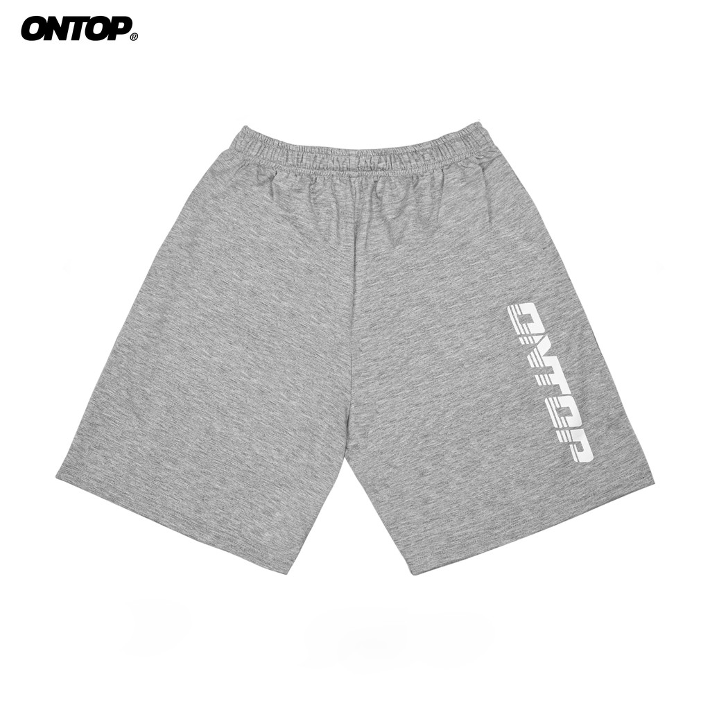 Quần short nam nữ vải nỉ màu xám ONTOP - Fade