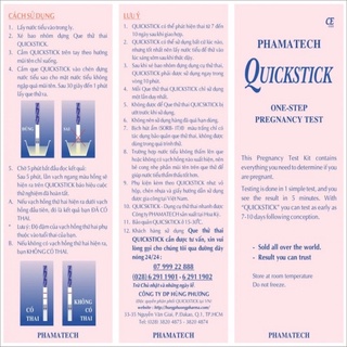 Que thử thai Quickstick chính hãng