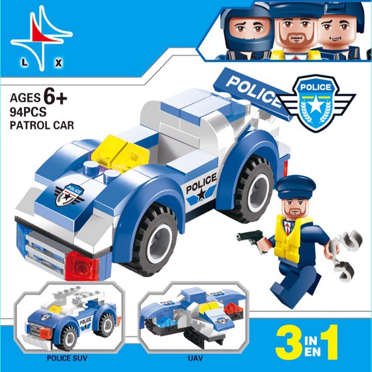 Đồ Chơi Lắp Ráp Kiểu LEGO Mô Hình Cảnh Sát Thành Phố Hòa Bình SWAT ROBOT Chiến Đấu/ Máy Bay Trực Thăng/ Xe Cơ Động PX250