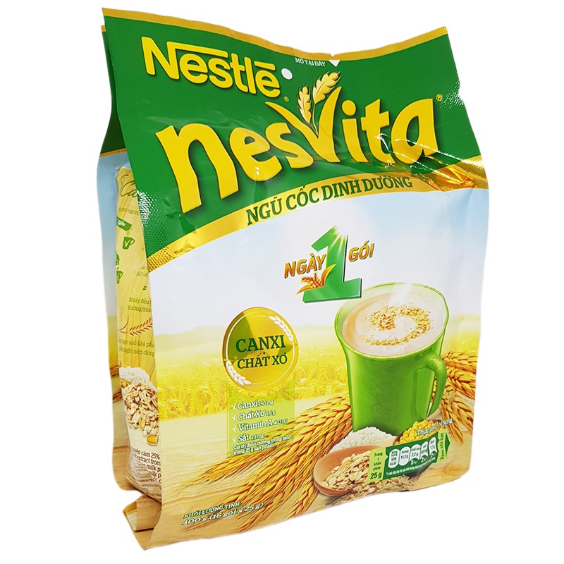 Ngũ Cốc Dinh Dưỡng Nestle Ít Đường/ Có Đường 400g (16 Gói)