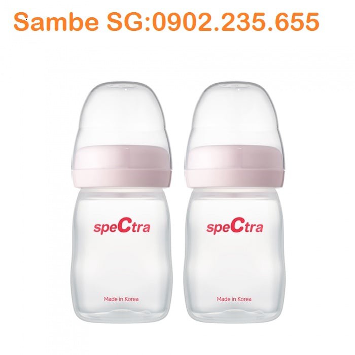 BỘ 2 BÌNH TRỮ SỮA PP CỔ RỘNG SPECTRA 160ML