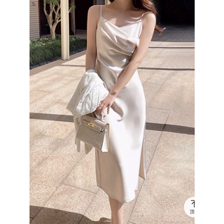 ĐẦM XOÈ LỤA 2 DÂY CỔ ĐỔ