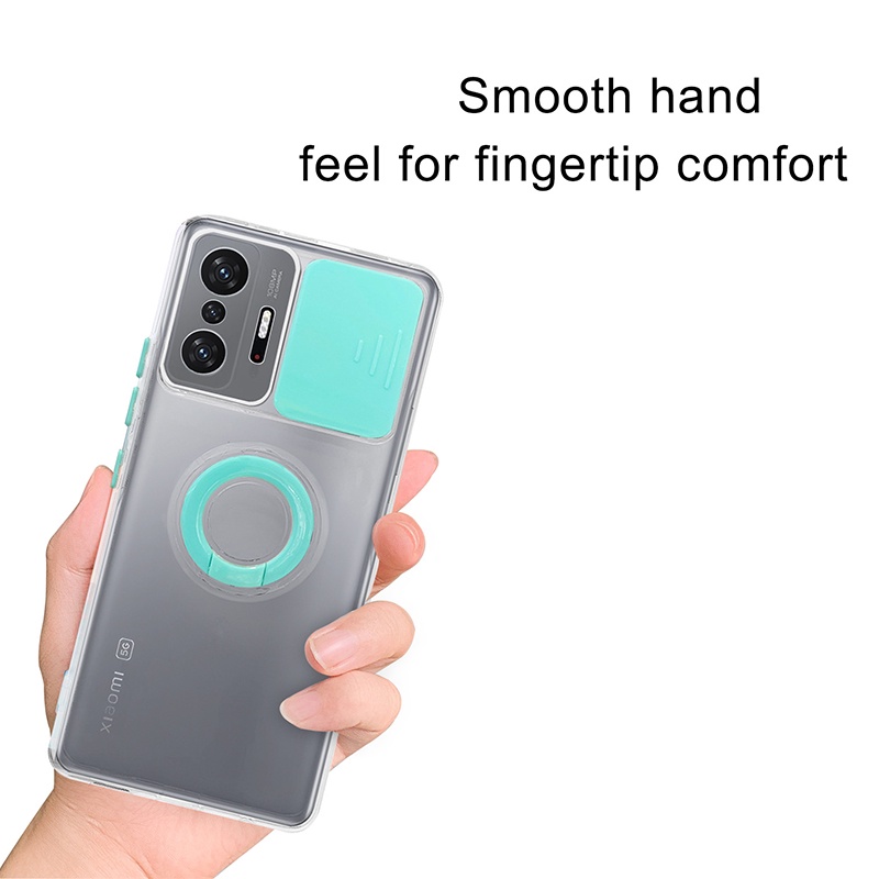 Phone Case Xiaom Mi 11 11 Pro Mi 11T 11T Pro Mi 11 Lite Redmi Note 10 10s 10 Pro Max Redmi K40 K40 Pro Poco F3 Poco X3 X3 Pro Poco M3 Pro 5G Slide Camera Ring Bracket Cover