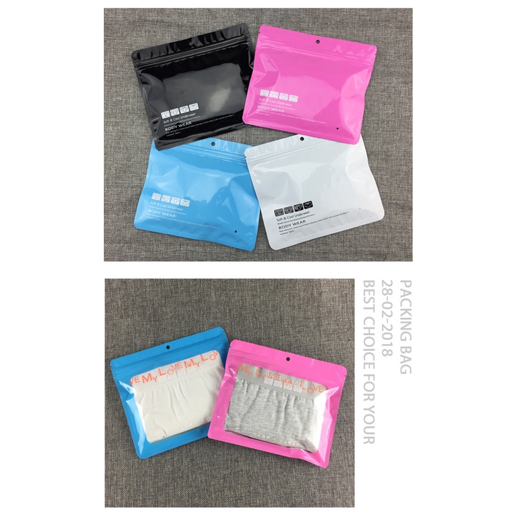 Túi zip đựng đồ lót Nam, Nữ, đựng tất kích thước 15,5cm x 18cm